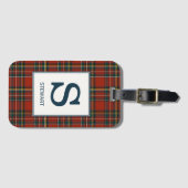 Royal Stewart Tartan Monogram Bagagelabel (Voorkant (horizontaal))
