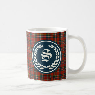Royal Stewart Tartan Monogram Koffiemok