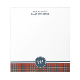 Royal Stewart Tartan Monogram Notitieblok
