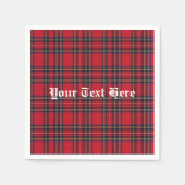Royal Stewart Tartan Monogram Servetten (Voorkant)