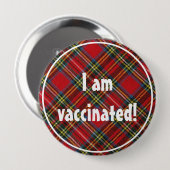 Royal Stewart Tartan Pattern I is gevaccineerd Ronde Button 4,0 Cm (Voorkant /achterkant)