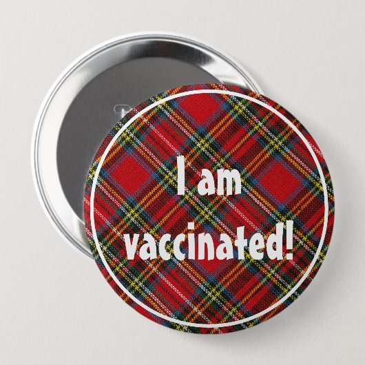 Royal Stewart Tartan Pattern I is gevaccineerd Ronde Button 4,0 Cm (Voorkant /achterkant)