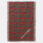 Royal Stewart Tartan Plaid Custom Gooi Deken (Voorkant Verticaal)