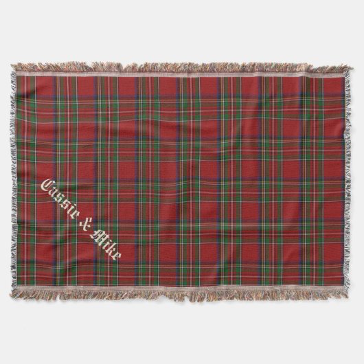 Royal Stewart Tartan Plaid Custom Gooi Deken (Voorkant)