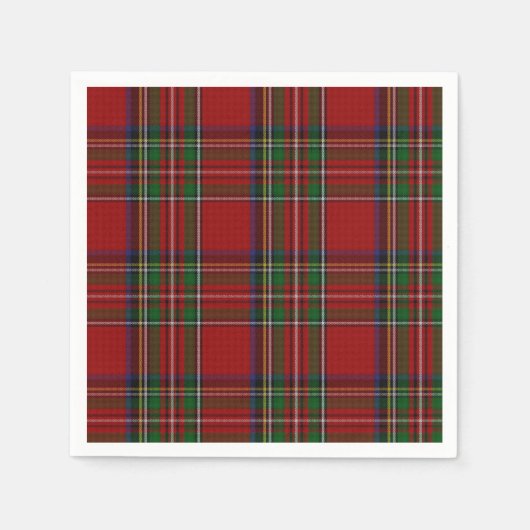 Royal Stewart Tartan Plaid Papieren servetten (Voorkant)