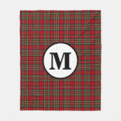 Royal Stewart Tartan Plaid Schotse Clan Monogram Fleece Deken (Voorkant)