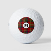 Royal Stewart Tartan Plaid Schotse Clan Monogram Golfballen (Voorkant)