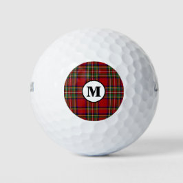 Royal Stewart Tartan Plaid Schotse Clan Monogram Golfballen