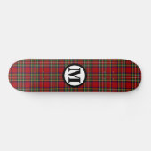 Royal Stewart Tartan Plaid Schotse Clan Monogram Persoonlijk Skateboard (Horizontaal)