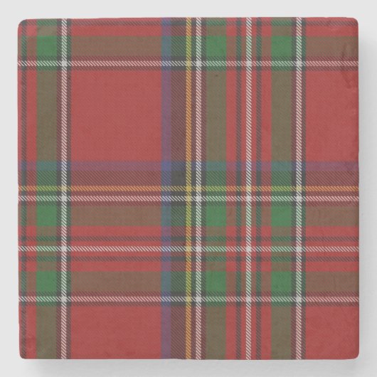 Royal Stewart Tartan Plaid Stone Onderzetter (Voorkant)