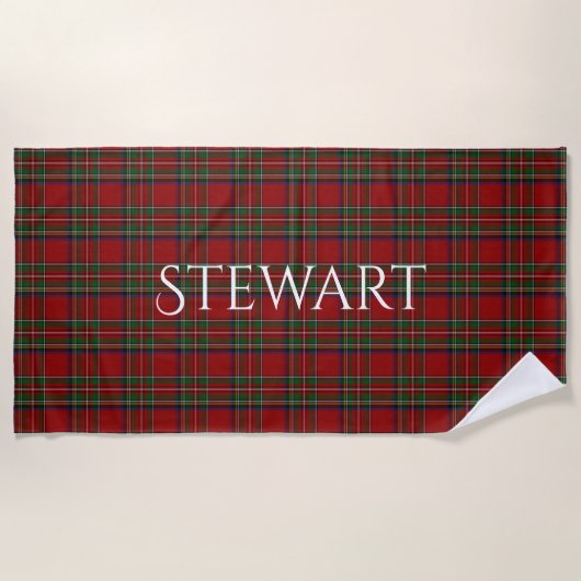 Royal Stewart Tartan Pset Beach Towel Strandlaken (Voorkant)