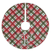 Royal Stewart Tartan Pset Monogram Kerstboom Rok (Voorkant)