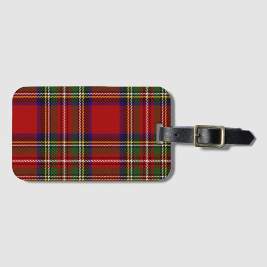 Royal Stewart Tartan Pset Scottish Pattern Bagagelabel (Voorkant (horizontaal))