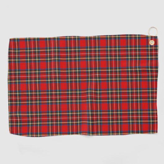 Royal Stewart Tartan Pset Scottish Pattern Golfhanddoek (Horizontaal)
