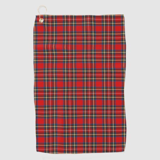 Royal Stewart Tartan Pset Scottish Pattern Golfhanddoek (Voorkant)