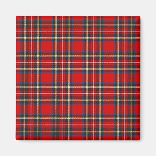 Royal Stewart Tartan Pset Scottish Pattern Magneet (Voorkant)
