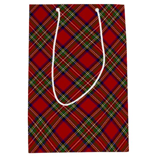 Royal Stewart Tartan Pset Scottish Pattern Medium Cadeauzakje (Voorkant)