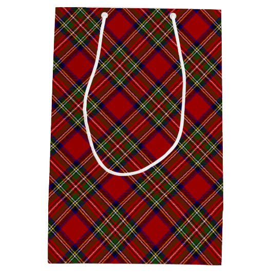 Royal Stewart Tartan Pset Scottish Pattern Medium Cadeauzakje (Achterkant)