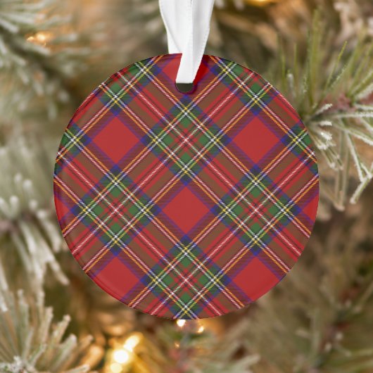 Royal Stewart Tartan Pset Scottish Pattern Ornament (Boom)