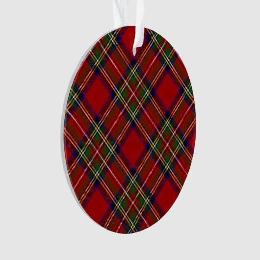 Royal Stewart Tartan Pset Scottish Pattern Ornament (voorkant)