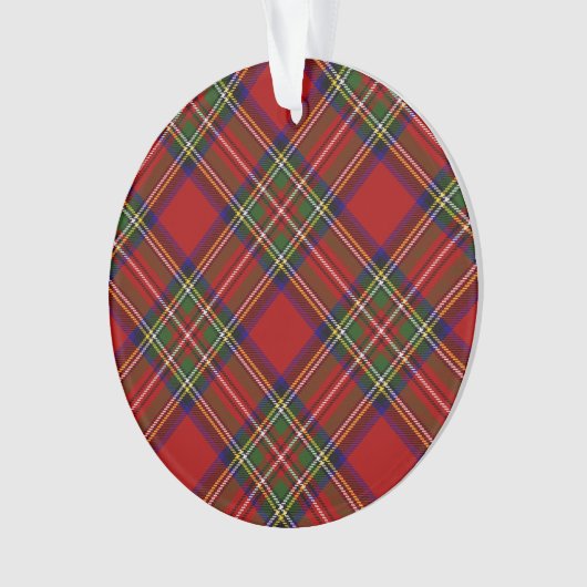 Royal Stewart Tartan Pset Scottish Pattern Ornament (voorkant)