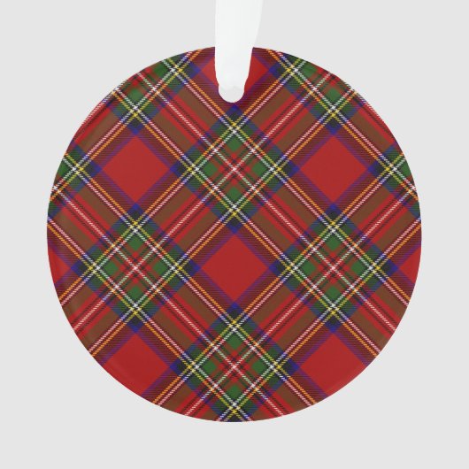 Royal Stewart Tartan Pset Scottish Pattern Ornament (voorkant)