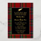 Royal Stewart Tartan Pset Wedding Folie Uitnodiging (Voorkant)