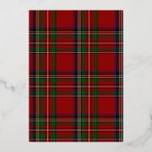 Royal Stewart Tartan Pset Wedding Folie Uitnodiging (Achterkant)