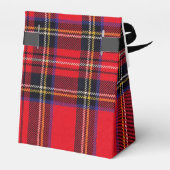 Royal Stewart tartan red black plaid Bedankdoosjes (Achterkant)
