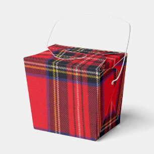 Royal Stewart tartan red black plaid Bedankdoosjes