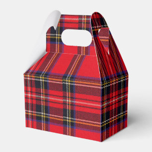 Royal Stewart tartan red black plaid Bedankdoosjes