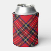 Royal Stewart tartan red black plaid Blikjeskoeler (Blikje Voorkant)