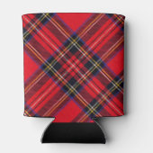 Royal Stewart tartan red black plaid Blikjeskoeler (Achterkant)