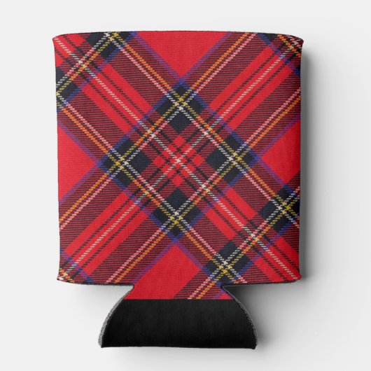 Royal Stewart tartan red black plaid Blikjeskoeler (Achterkant)