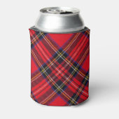 Royal Stewart tartan red black plaid Blikjeskoeler (Blikje Achterkant)