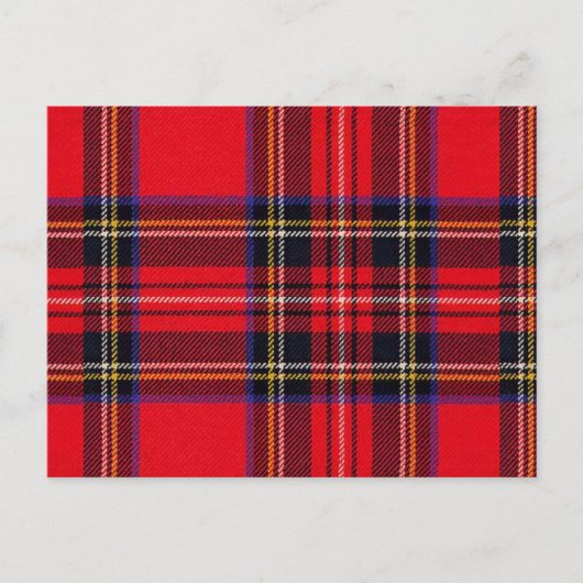 Royal Stewart tartan red black plaid Briefkaart (Voorkant)