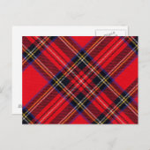 Royal Stewart tartan red black plaid Briefkaart (Voorkant / Achterkant)