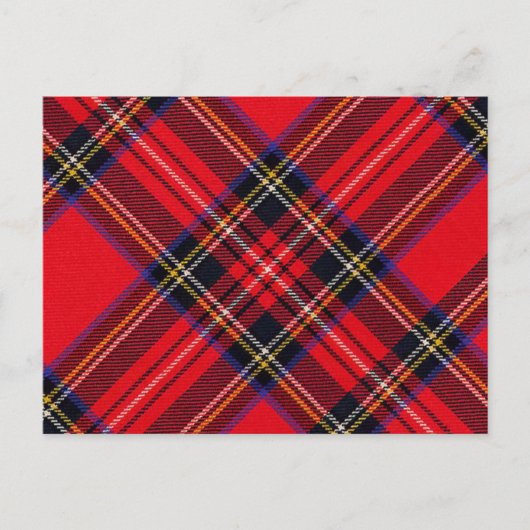 Royal Stewart tartan red black plaid Briefkaart (Voorkant)