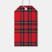 Royal Stewart tartan red black plaid Cadeaulabel (Achterkant)