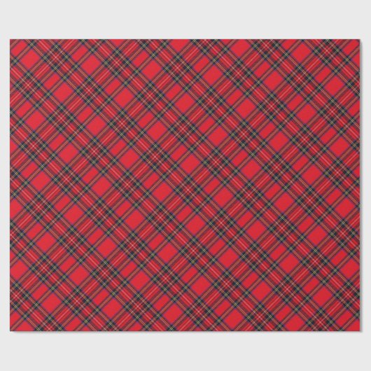 Royal Stewart tartan red black plaid Cadeaupapier (Vlak)