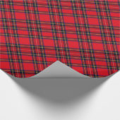 Royal Stewart tartan red black plaid Cadeaupapier (Hoek)