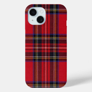 Royal Stewart tartan red black plaid iPhone 15 Case