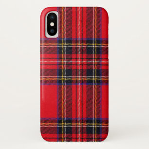 Royal Stewart tartan red black plaid iPhone X Hoesje