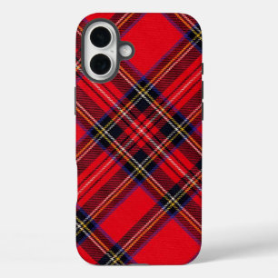 Royal Stewart tartan red black plaid iPhone 16 Plus Hoesje