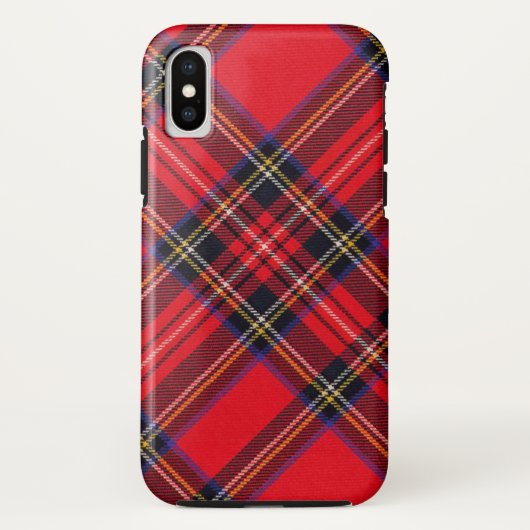Royal Stewart tartan red black plaid Case-Mate iPhone Case (Achterkant)