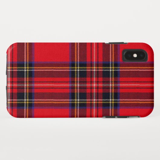 Royal Stewart tartan red black plaid Case-Mate iPhone Case (Achterkant (horizontaal))
