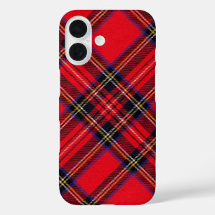 Royal Stewart tartan red black plaid iPhone 16 Hoesje