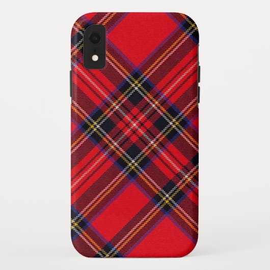 Royal Stewart tartan red black plaid Case-Mate iPhone Case (Achterkant)