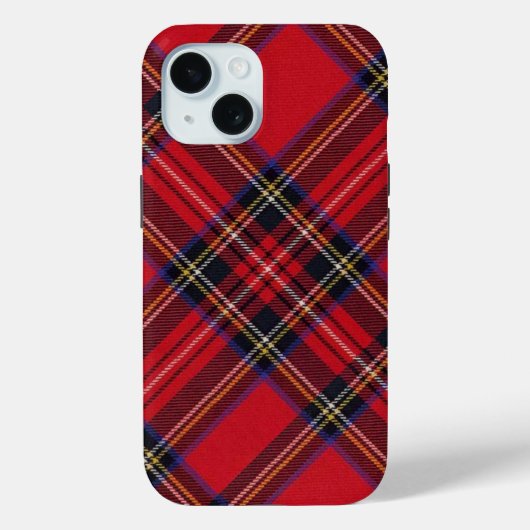 Royal Stewart tartan red black plaid Case-Mate iPhone Case (Achterkant)