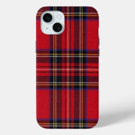 Royal Stewart tartan red black plaid iPhone 15 Mini Hoesje